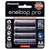 Panasonic Eneloop PRO AA 2500mAh Rechargeable Battery 4 Pack